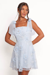 Evangeline Mini Dress - Blue