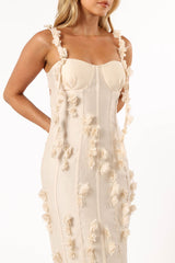 Posedly Midi Dress - Cream