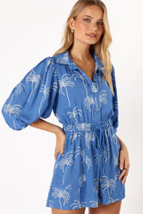 Gina Romper - Blue Print