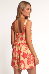 Nani Romper - Red Yellow Paisley Floral