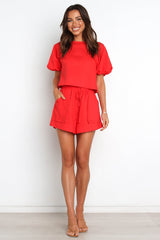 Chelsey Linen Set - Red