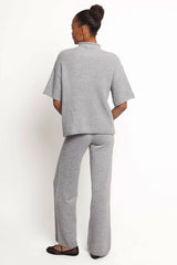 Remii Knit Pant Set - Grey
