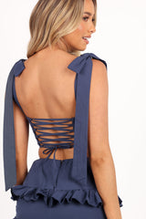 Tia Two Piece Set - Navy