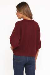 Lilith Knit Top - Wine