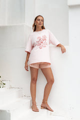 Loa Graphic Tee - Pink/Red